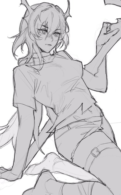 casual surtr sketch #arknights