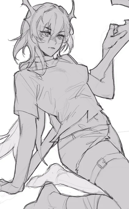 casual surtr sketch #arknights