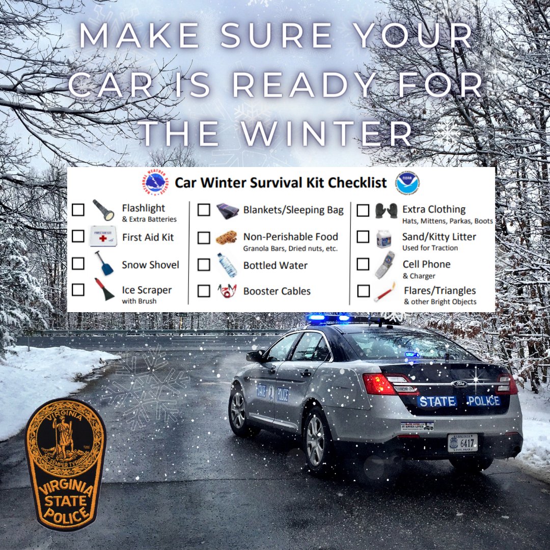 VSPPIO's tweet image. Virginia as it gets a bit colder! We wanted to share a friendly safety reminder as we approach the winter months. ❄️🌨️
#virginiaweather #virginiastatepolice #DriveSmart