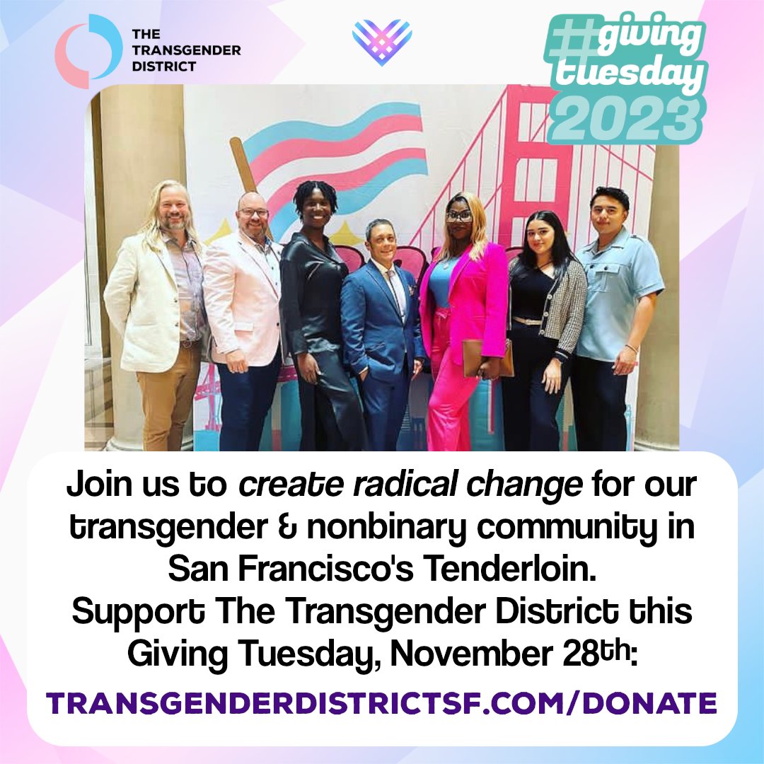 Make and impact and support Transgender empowerment and arts & culture through your donation today and through the end of 2023. For every $1 you donate a generous anonymous donor will match up to $10k! #TransgenderDistrict #GivingTuesday2023 #SupportTransOrgs #TransIsBeautiful