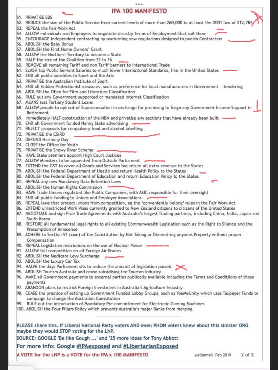 @strangerous10 Ah, Dean Smith - most don’t realise just how many pple who hv allegiances to the insidious IPA, hv bn &still are in our FederalParliament -Dean Smith is one. James Paterson, who the @abcnews continues to prominently feature for opinion, is another &he was co-author of this list👇