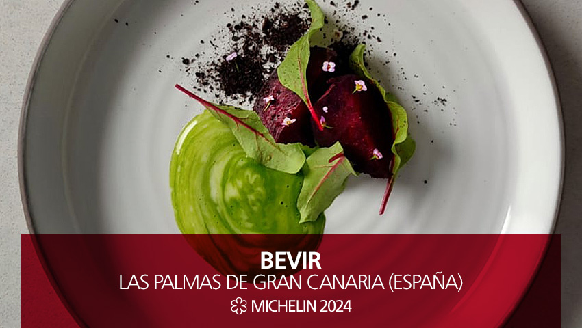 Nuevo 1 #EstrellasMichelin #GuiaMICHELIN2024: #Bevir, Las Palmas de Gran Canaria. ¿Cocina con guiños a Fortunata y Jacinta? El chef José Luis Espino desvela los sabores canarios tomando como referencia los personajes de D. Benito Péres Galdós. #MICHELINSTAR24 #GUIAMICHELINESP