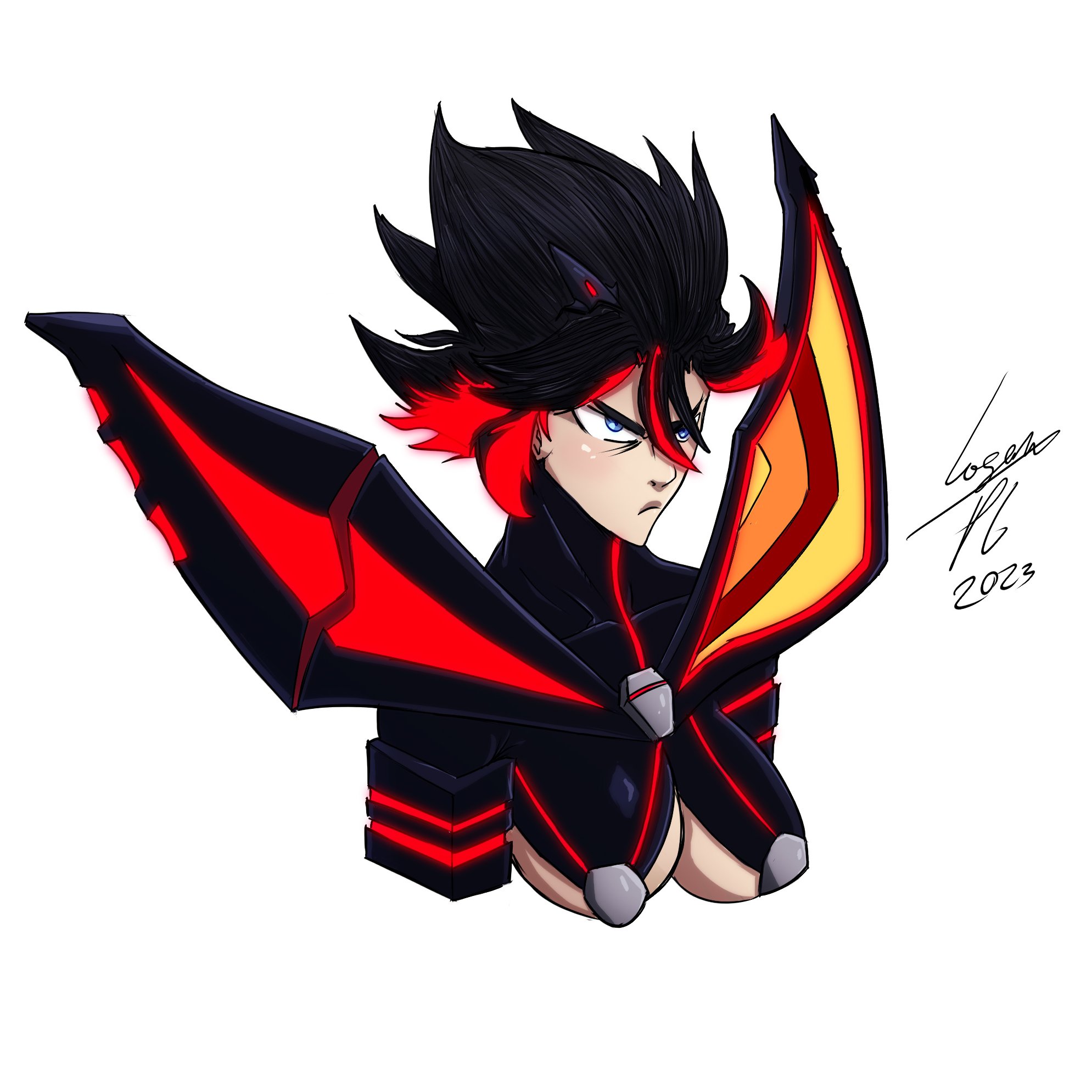 SPEED DRAW- Kill La Kill Ryuko Anime Fan Art - VivziePop 