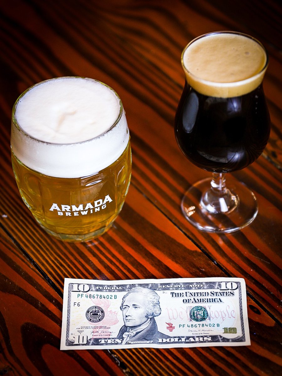 ONE Hamilton gets ya TWO cold ones today at Armada Brewing for $10 Tuesdays. Come kick it with ya favorite brewery 5-9p #nhv #ctbeer #beer #gscia