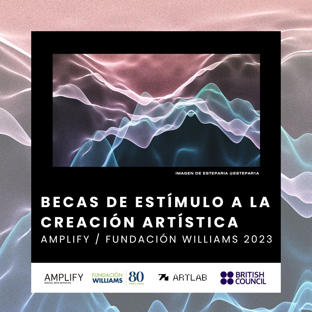 📢Se abre la convocatoria de Becas de Estímulo a la Creación Artística AMPLIFY – Fundación Williams 2023 en el marco del programa AMPLIFY D.A.I., una iniciativa conjunta del @arBritish , Artlab y la Fundación Williams, toda la info aquí 👉fundacionwilliams.org.ar/becas-de-estim…