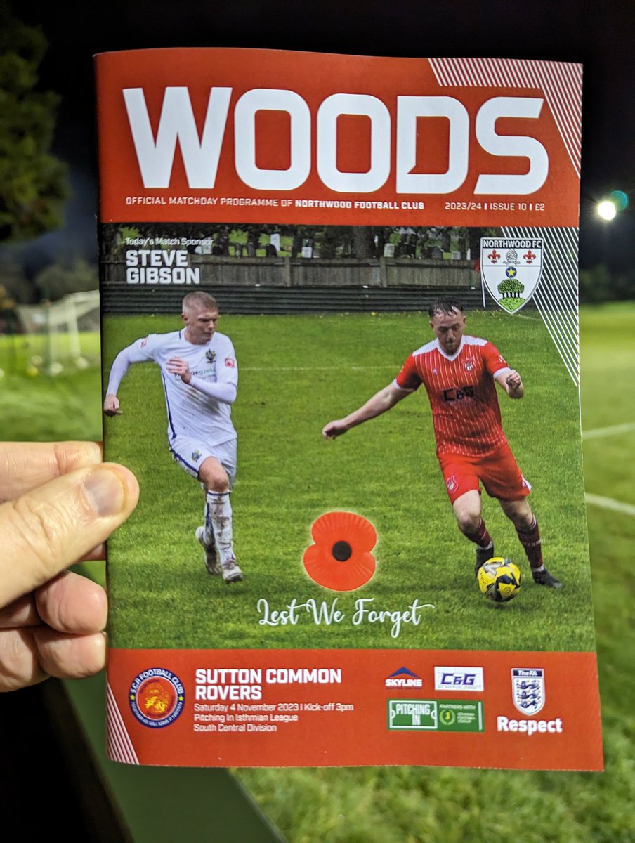 Tonight's @NonLgeProgs for huge game as @NorthwoodFC take on @official_scrfc. The Woods need to get back to winning ways. #UpTheWoods🍀🪵