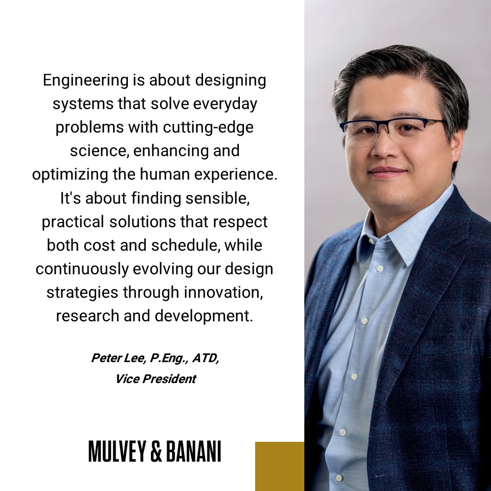 We took a moment to ask staff at Mulvey &amp; Banani, “What does Engineering mean to you?” Here is what one of our Partners, Peter Lee, P.Eng., ATD, Vice President, had to share: #EngineeringExcellence #ElectricalEngineering