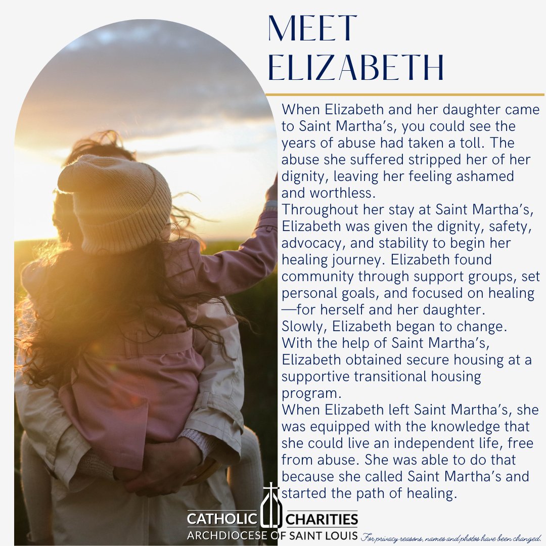 Your donation goes to help others- like Elizabeth! Please use the link and look at the giving options and help your community today! stl.igivecatholic.org/organizations/… #iGiveCatholic #CatholicSTL #ArchSTL #CCSTL #GivingTuesday #GivingTuesday2023