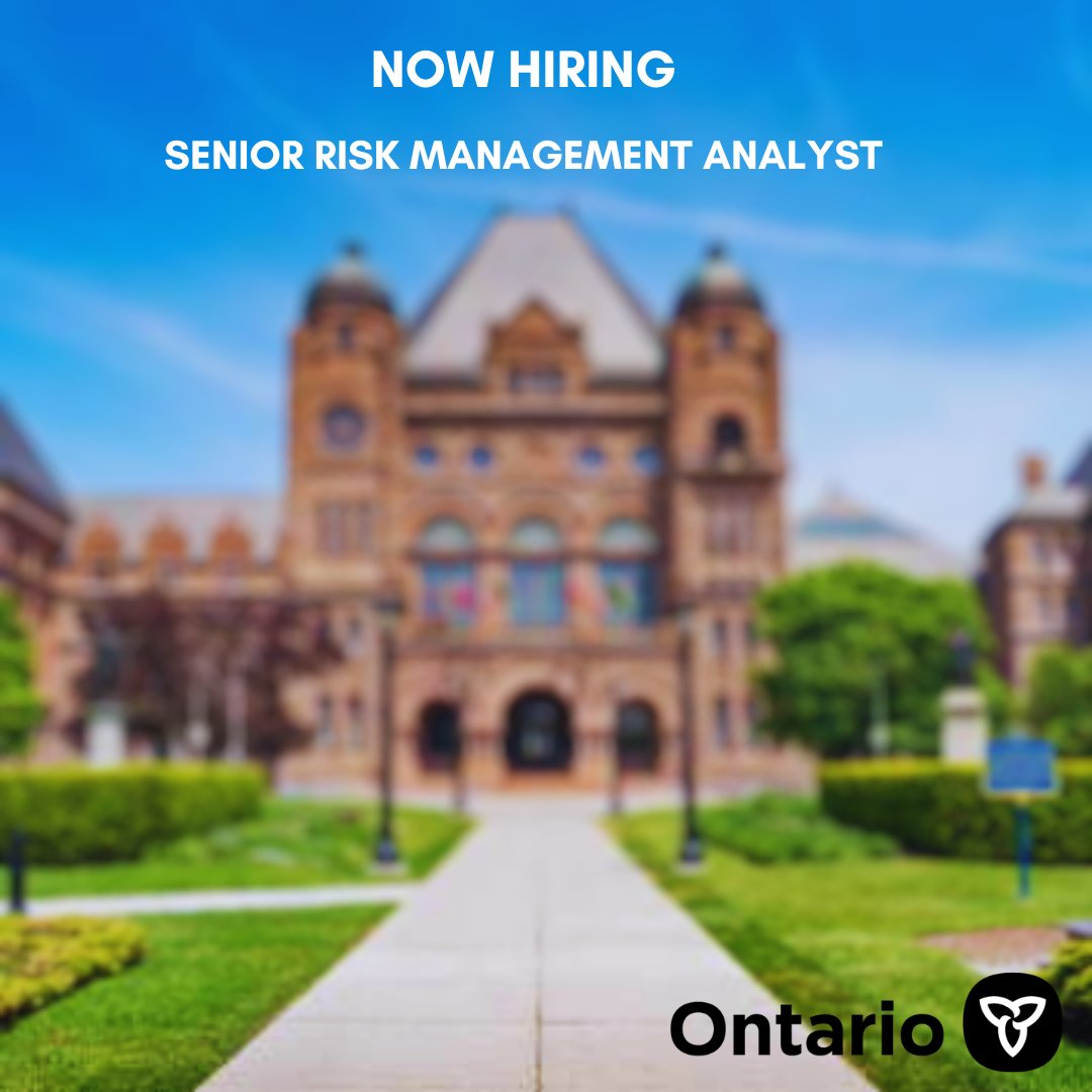 InsuranceWorksC's tweet image. Want to become a Senior Risk Management Analyst? 👨‍💼👩‍💼

The Government of Ontario is now hiring!🏢

Apply at Insuranceworks.ca today🖱️