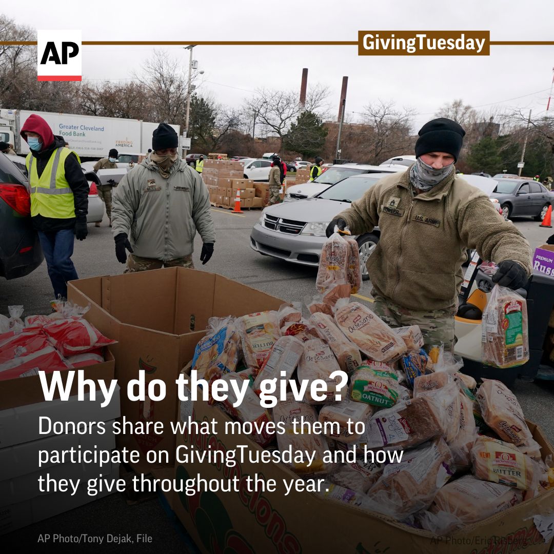 @AP: What motivates people to donate to charities or causes they care about is often deeply personal. In advance of #GivingTuesday, @AP spoke with people from across the country about why they give and how they plan their giving throughout the year.