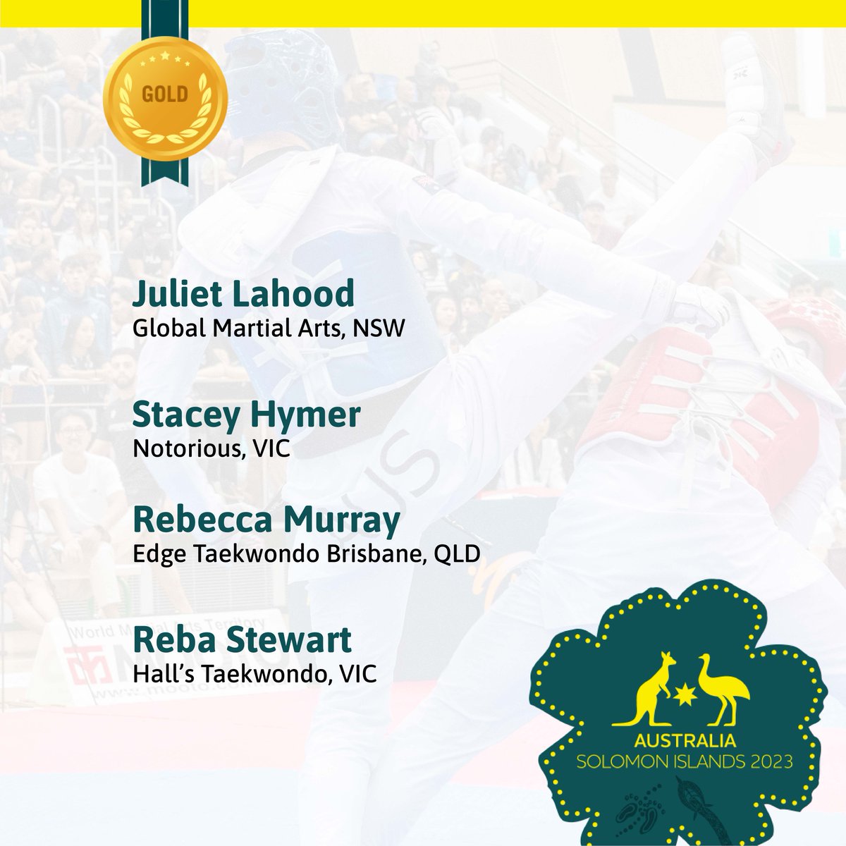 🥇🥇🥇🥇
Congratulations to our golden girls who all medalled in their division at the Pacific Games on Day 8. 👏 #TeamAUS #Sol2023