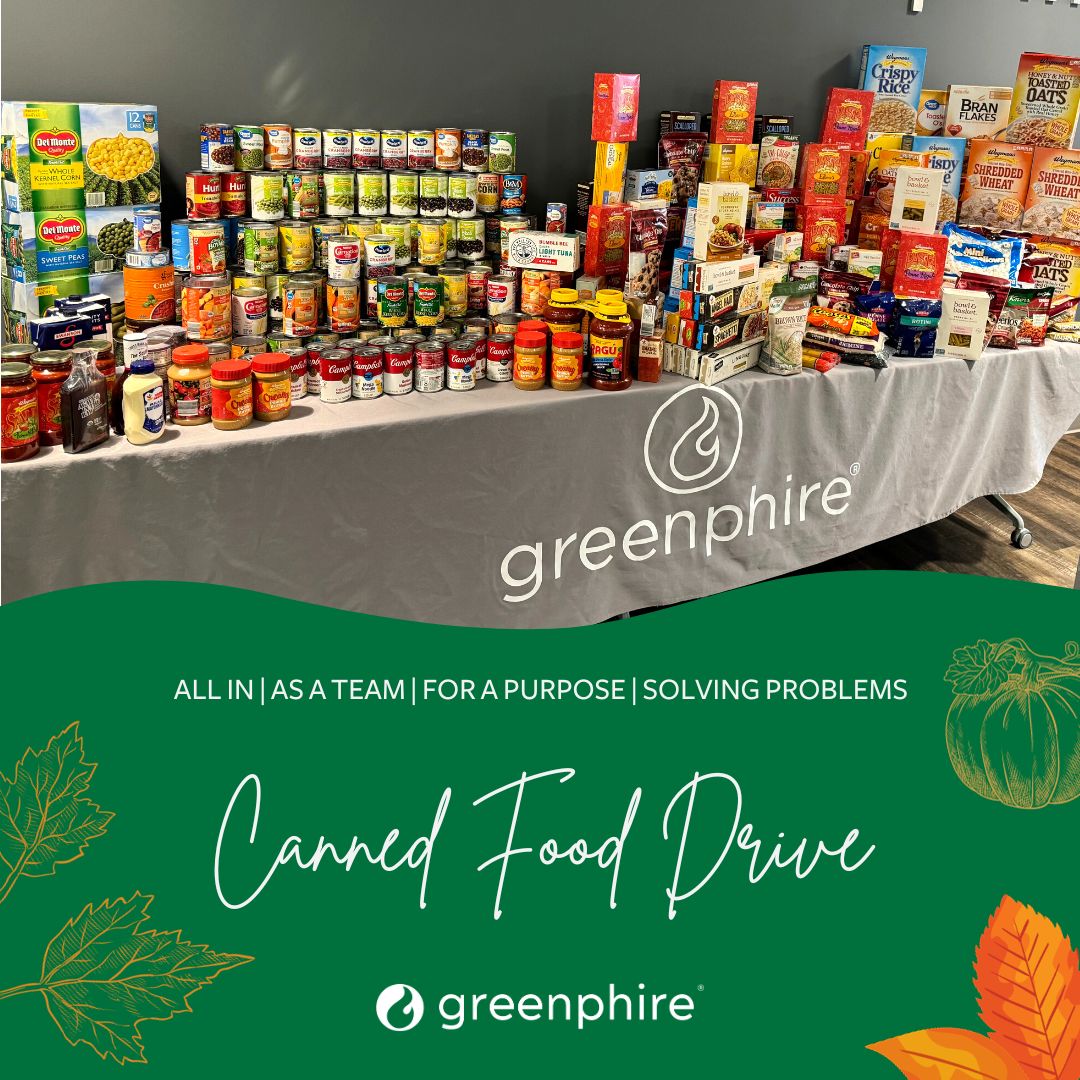 GreenphireINC's tweet photo. Let's continue to spread kindness and generosity this #GivingTuesday! #AsATeam, we were thrilled to donate 478 canned food items to our local community in @MontcoPA #ForAPurpose. Thank you to everyone who came together to help make a difference this holiday season. https://t.co/rWRfuxgQqf