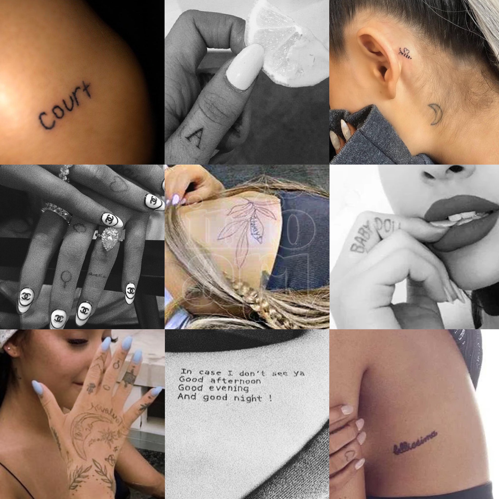 Tatuagens da Ariana Grande: um tour pelas 17 mais icônicas