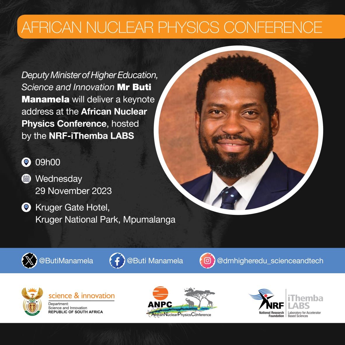 iThembaLABSCape's tweet photo. The stage is set for the start of the African Nuclear Physics Conference. A conference that incorporates a workshop to explore research opportunities through Knockout Reaction Studies. The pursuit of knowledge turns UNclear into NUclear. @dsigovza @NRF_News https://t.co/wXyVHE6W9G