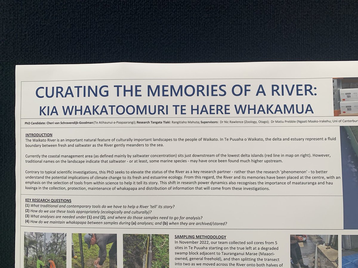 Whuu, super excited to see what Cheri finds in her PhD rangahau - river as research partner, rather than phenomenon. Miharo. #teawaowaikato