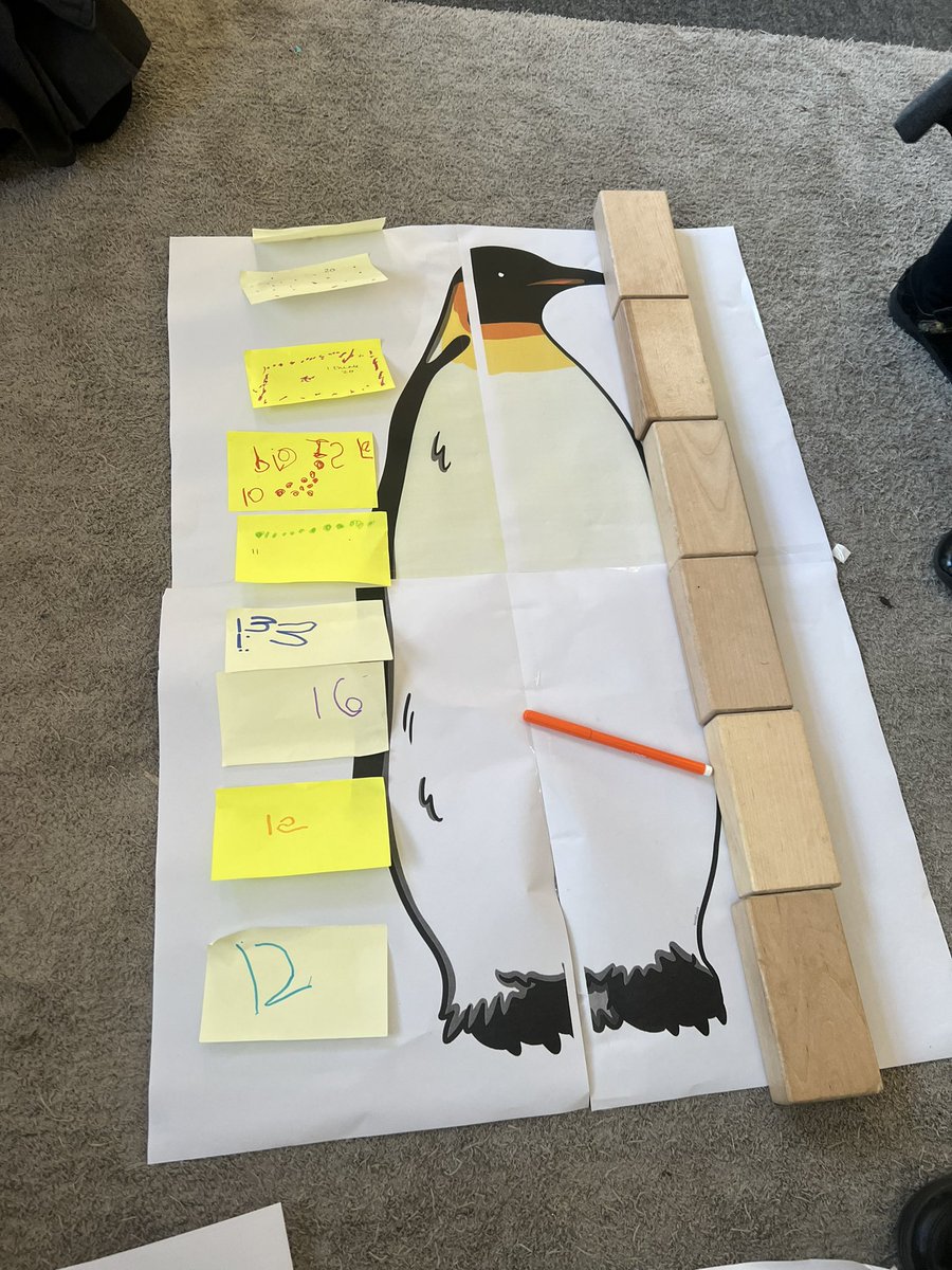 sbps_ducklings's tweet photo. Let’s estimate how many bricks tall an Emperor Penguin would be?…#sbpsEYFS #sbpsMaths #sbpsArt https://t.co/DssoysDA3l