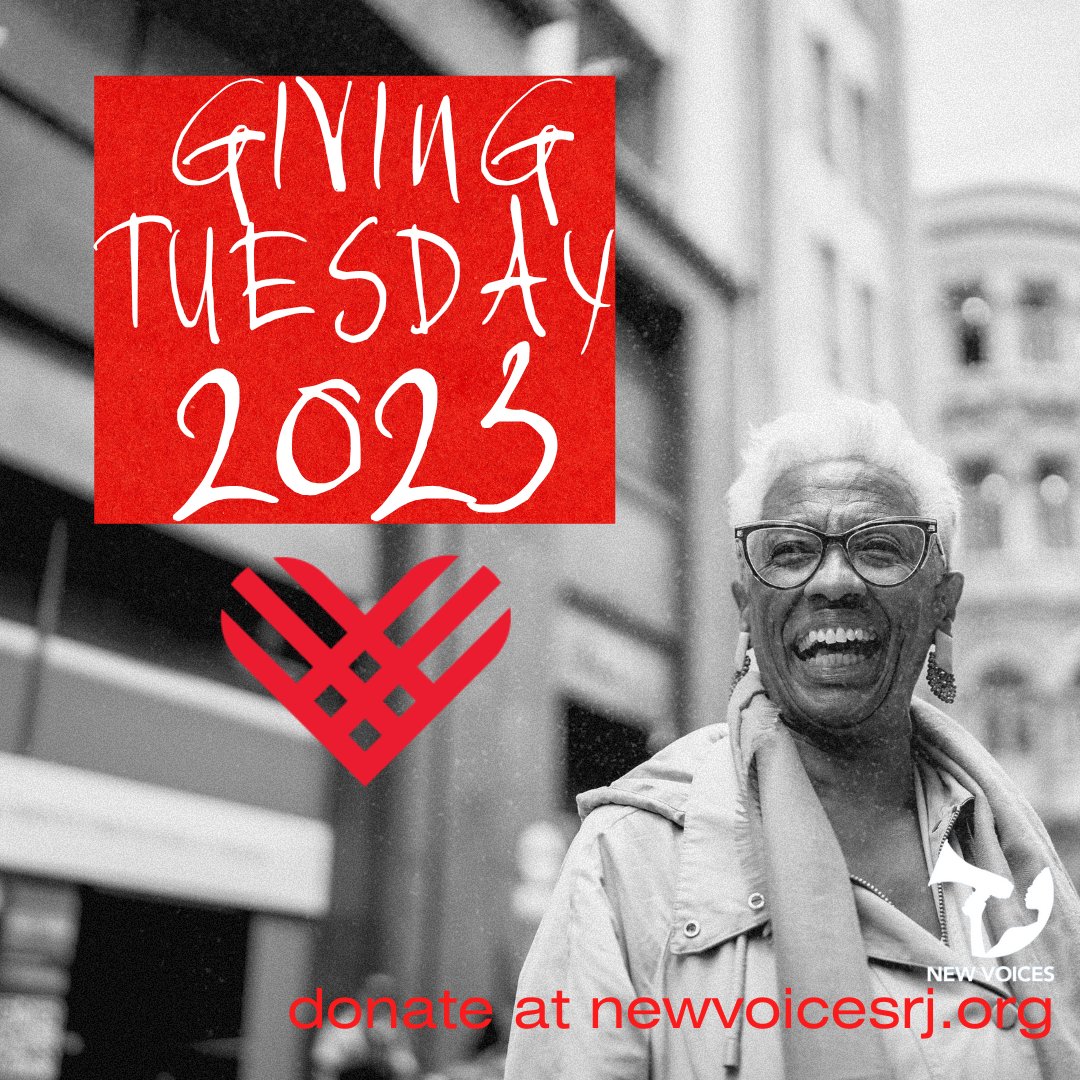 This holiday season, we’re working towards a donation goal of $15,000, which a generous funder will match. In the spirit of Giving Tuesday, if you are able, donate today at newvoicesrj.org!