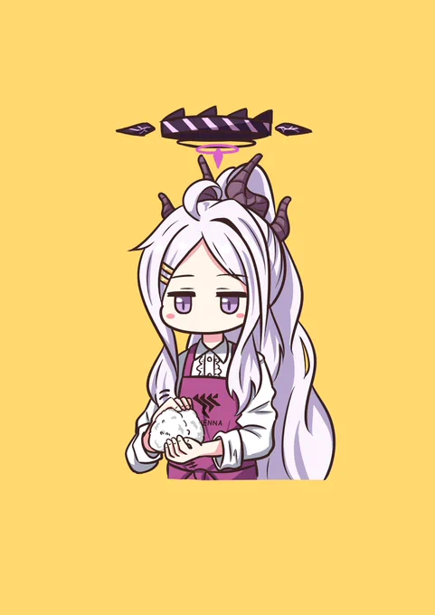 おにぎりを握るヒナ  #ブルアカ