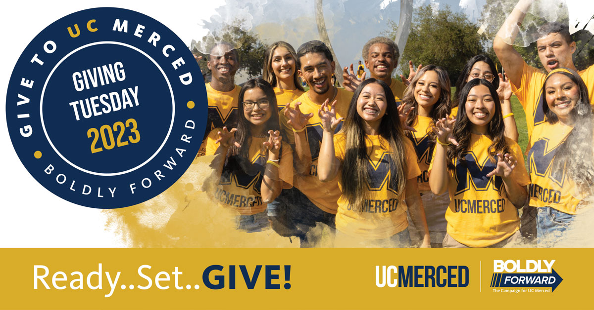 Today is Giving Tuesday and the start of #GiveToUCMerced! You can be a part of this global movement of generosity and celebrate the power of giving back by supporting our Bobcats and campus programs. 

Click the 🔗 to make a difference today! ucm.edu/oH9Ai2