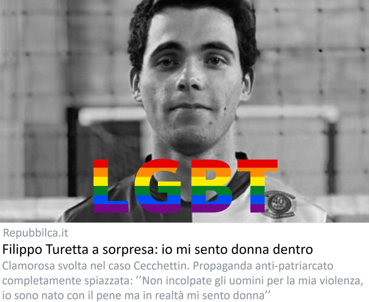 repubbilca's tweet image. Filippo Turetta spiazza la propaganda: "ma che patriarcato! non alimentate i sensi di colpa degli uomini solo perché sono uno squilibrato e ho barbaramente ucciso Giulia. E' vero, sono nato col pene, ma dentro di me mi sono sempre considerato donna"
[di Felice Invertito]