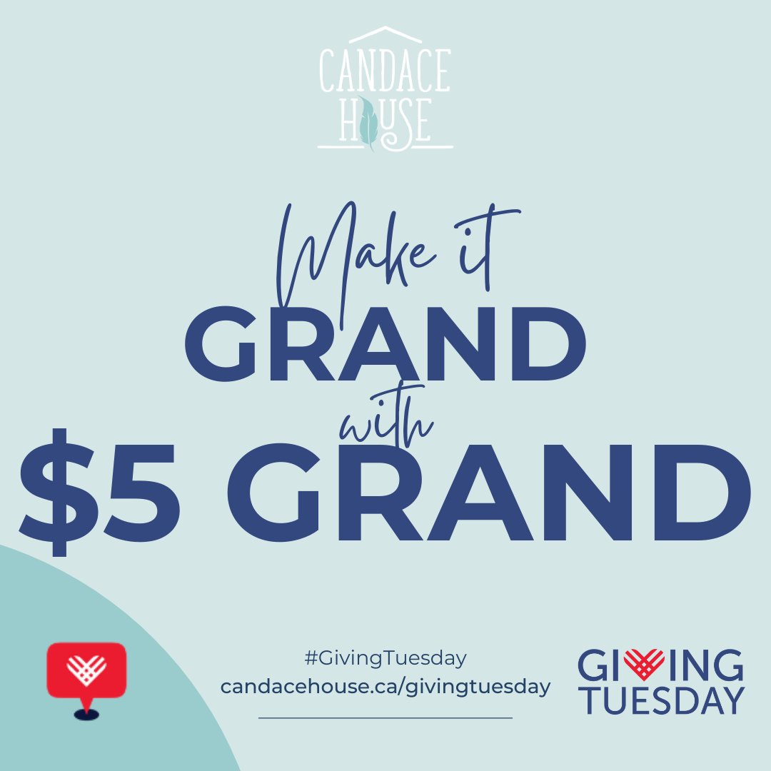 Celebrating 5 years of compassion, comfort, and courage at Candace House! 🎉 Help us "Make It Grand" this #GivingTuesday with a goal of $5 Grand. <a href="/canadahelps/">CanadaHelps</a> adds 1% to every donation! Donate at the link in our bio #Family, #VictimSupport #JusticeForAll #Community #Nonprofit