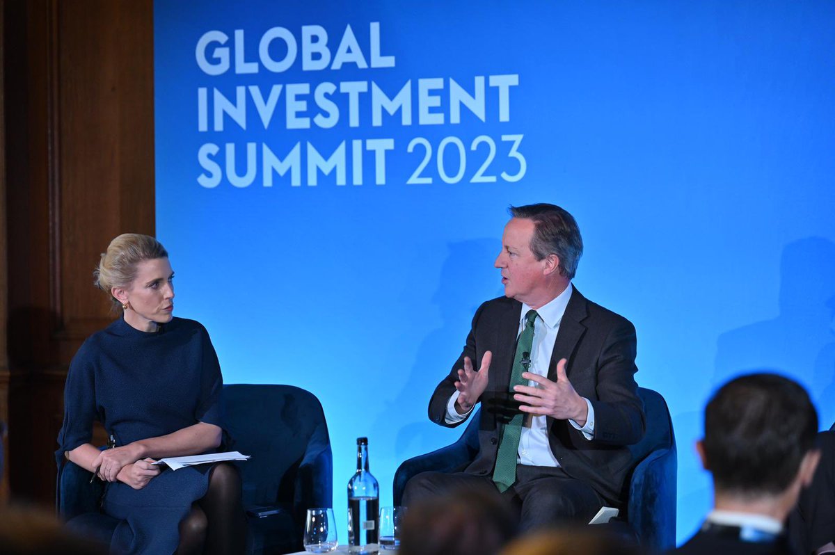 Our Global Investment Summit was an extraordinary success! The last Summit in 2021 saw £9.5 billion of investment raised. The PM set this as the target to beat! We *smashed* the target 💥 Raising £29.5bn for the people of the UK - more than 3 times as much as in 2021! …1/9