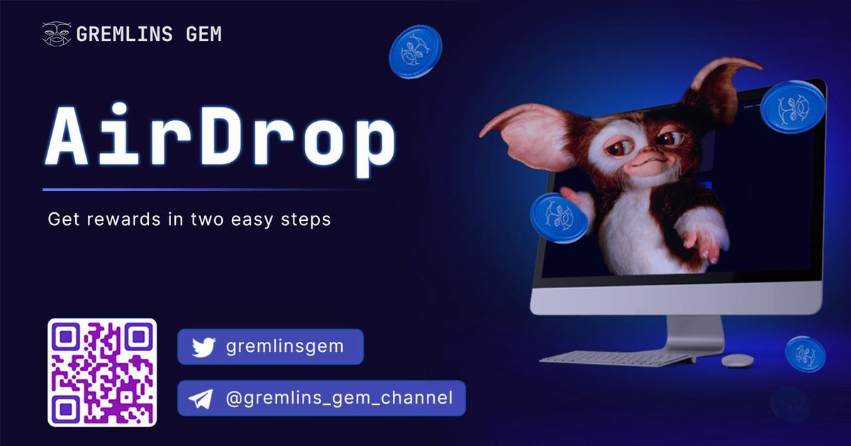 gremlinsgem's tweet photo. Gremlins Gem AirDrop

It is time to get crypto rewards. In two easy steps you will be rewarded.

What you need to do?
- follow our Twiiter (https://t.co/Gvz727GIwE)(X)
- subscribe our Telegram channel (https://t.co/JG5jqjeiSj) https://t.co/NAmWjB1dYm