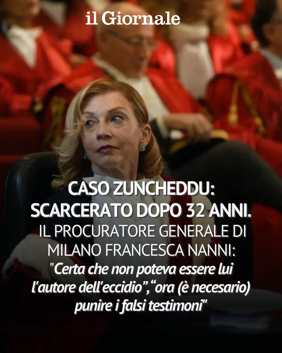 La notizia l'ha colta in contropiede sabato: «Non me l'aspettavo - spiega Francesca Nanni, procuratore generale a Milano - anche se ci avevo sperato».

#zuncheddu #procura #notiziemilano