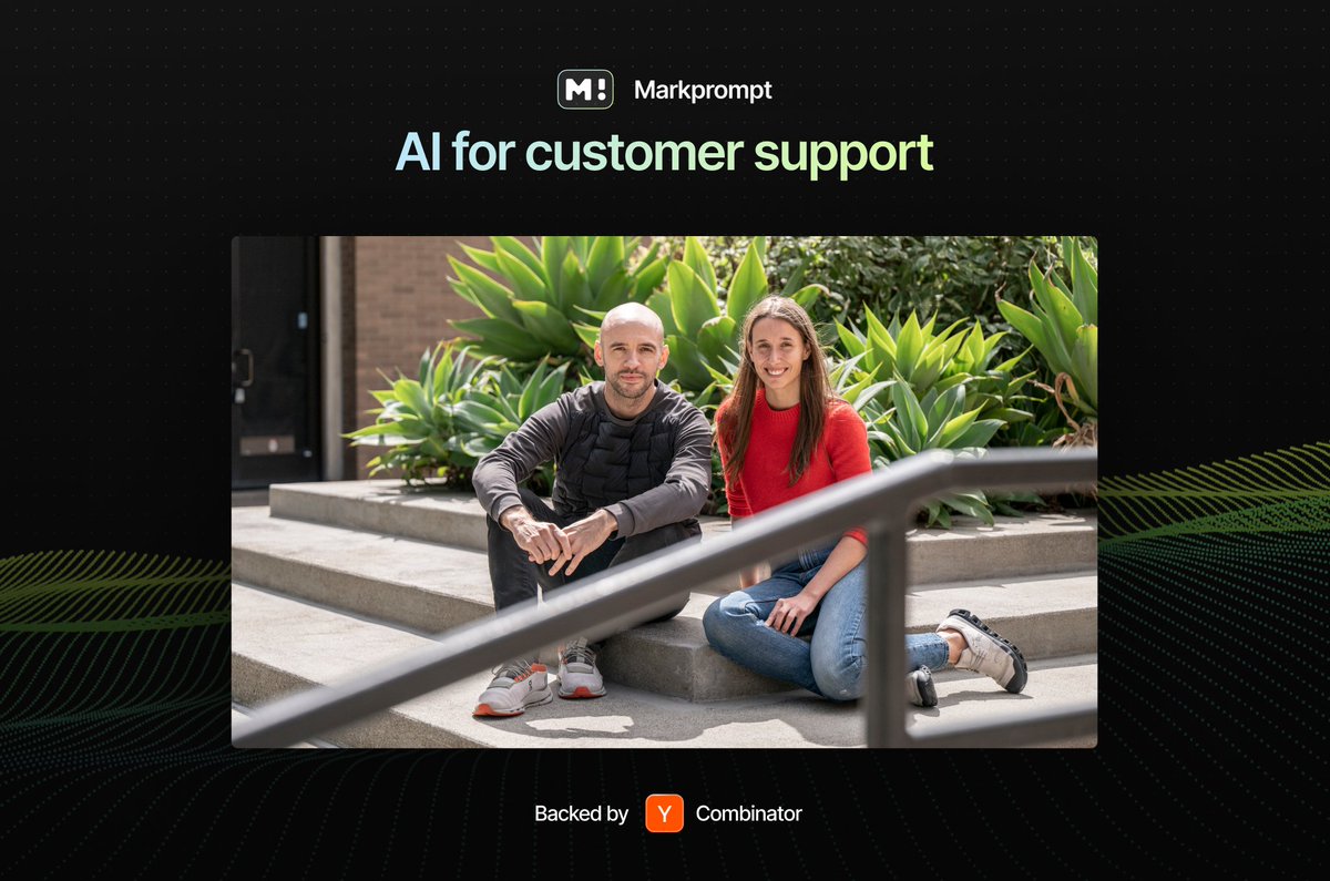 Excited to announce that <a href="/marieschneegans/">Marie Schneegans</a> and I are part of the <a href="/ycombinator/">Y Combinator</a> W24 batch! We’re building <a href="/markprompt/">Markprompt</a>, AI for customer support.

🌟 ycombinator.com/launches/JtO-m…