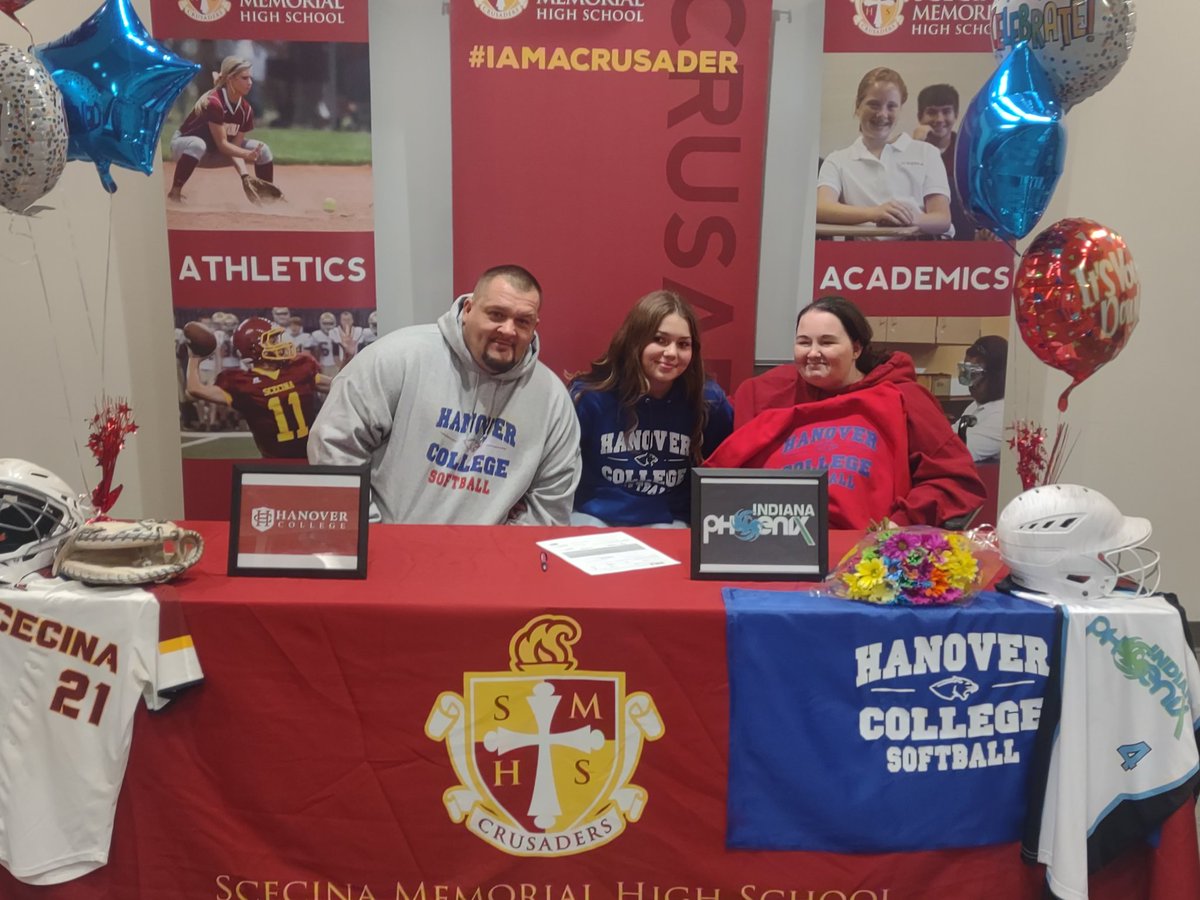 Lilly Cunigan signs with Hanover College. The Panthers are getting an awesome student and an excellent softball player. Congratulations!!! @ScecinaNow