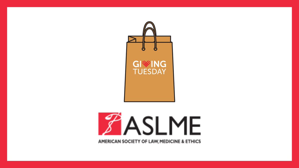 It's #GivingTuesday2023! Support from people like you allows us to bring our community together at <a href="/aslme_events/">K</a> and publish important research in <a href="/JLME_ASLME/">The Journal of Law, Medicine & Ethics</a>. As a special thank you, today's donors will receive an ASLME swag bag!  aslme.org/about-us/give-…