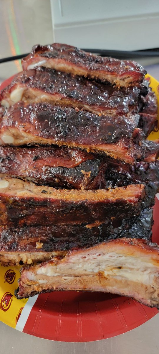 Trash_BBQ's tweet photo. Had to work on black Friday so we decided to have a little cookout! @PrairieFresh Ribs and pork belly burnt ends! #trashpandabbq #WhyILoveBBQ #prairiefresh #iowabbq #iowapork #NSC https://t.co/63bfh1S7Ep
