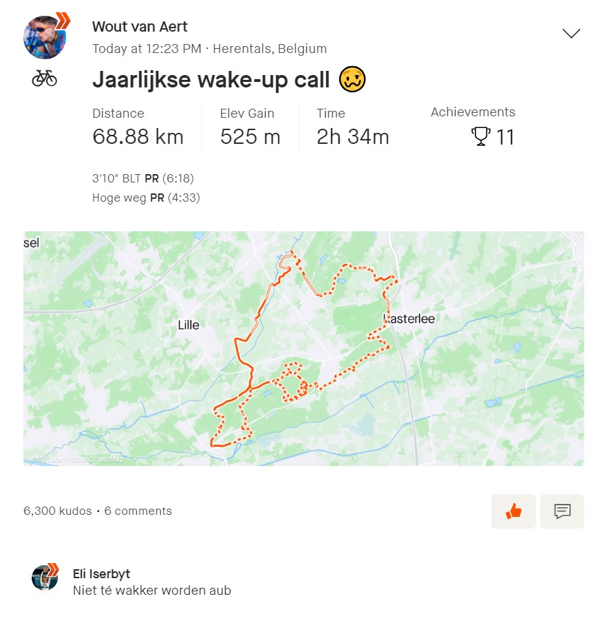 cyclocross24's tweet photo. π§πͺ Wout van Aert has done his first CX training:
- Wout van Aert: Annual wake-up call
- Eli Iserbyt: "Don't wake up tΓ³Γ³ much please" https://t.co/Gre2GA8vpb
