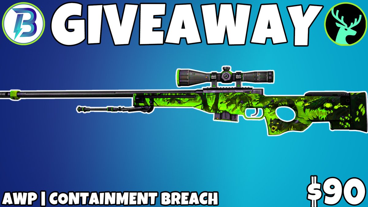 bugucsgo's tweet photo. 🎁AWP | Containment Breach ($90)

👉TO ENTER :

✅Follow me &amp; @skindeer_market
✅Retweet + Like
✅Tag 1 Friend 

⏰Giveaway ends in 7 days!  

#CSGOGiveaway #cs2giveaway #CS2 https://t.co/FPIkjSJJ37