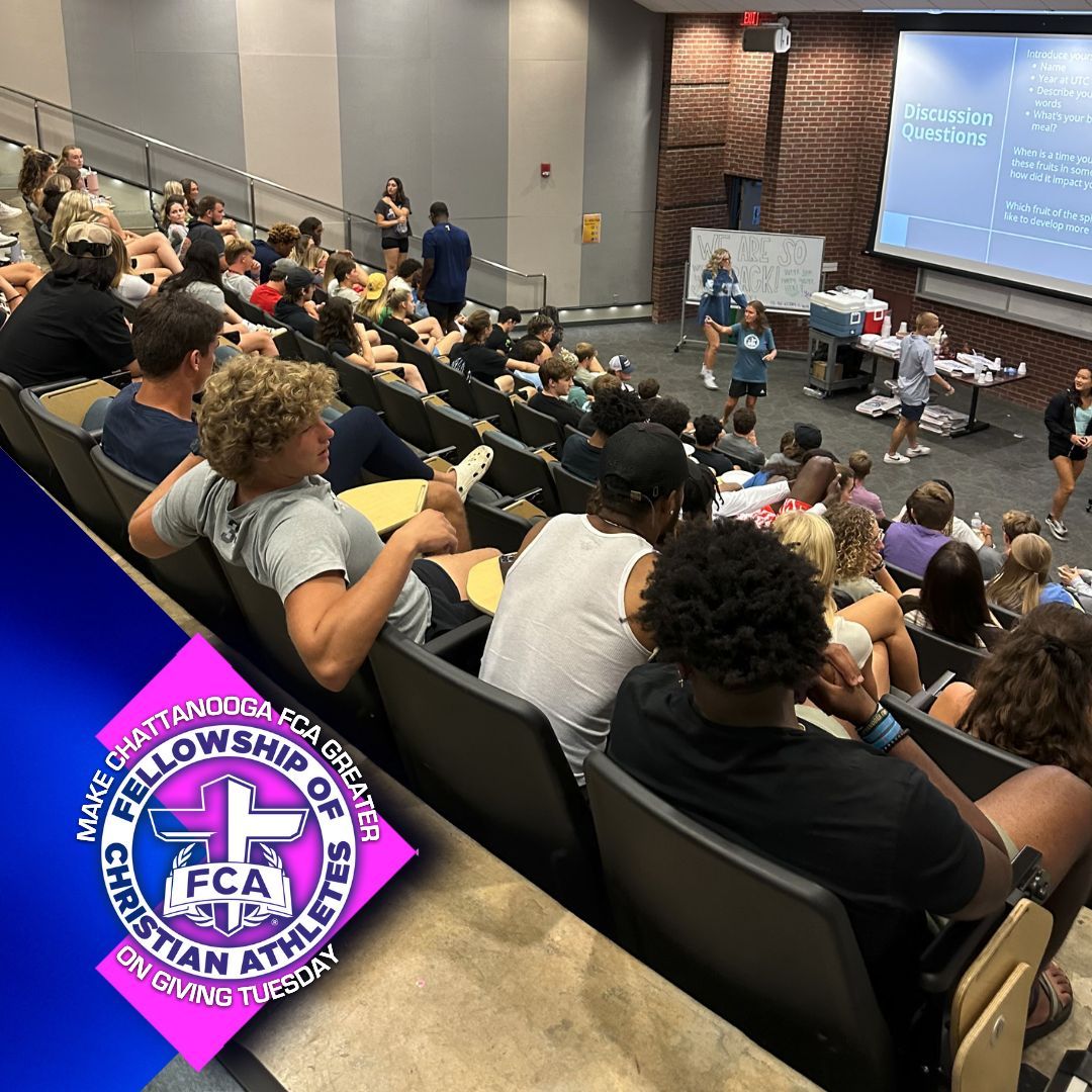 ChattanoogaFCA's tweet photo. IMPACT alert! ๐ At UTC, whether through huddles, Bible studies, or campus conversations, athletes are seeking the TRUTH, and we're seeing huge growth. Help us continue making an impact by giving today for #GivingTuesday at https://t.co/Qr6MfqtMZX. ๐๐ค #FCAImpact #SeekingAnswers https://t.co/HEzByay181