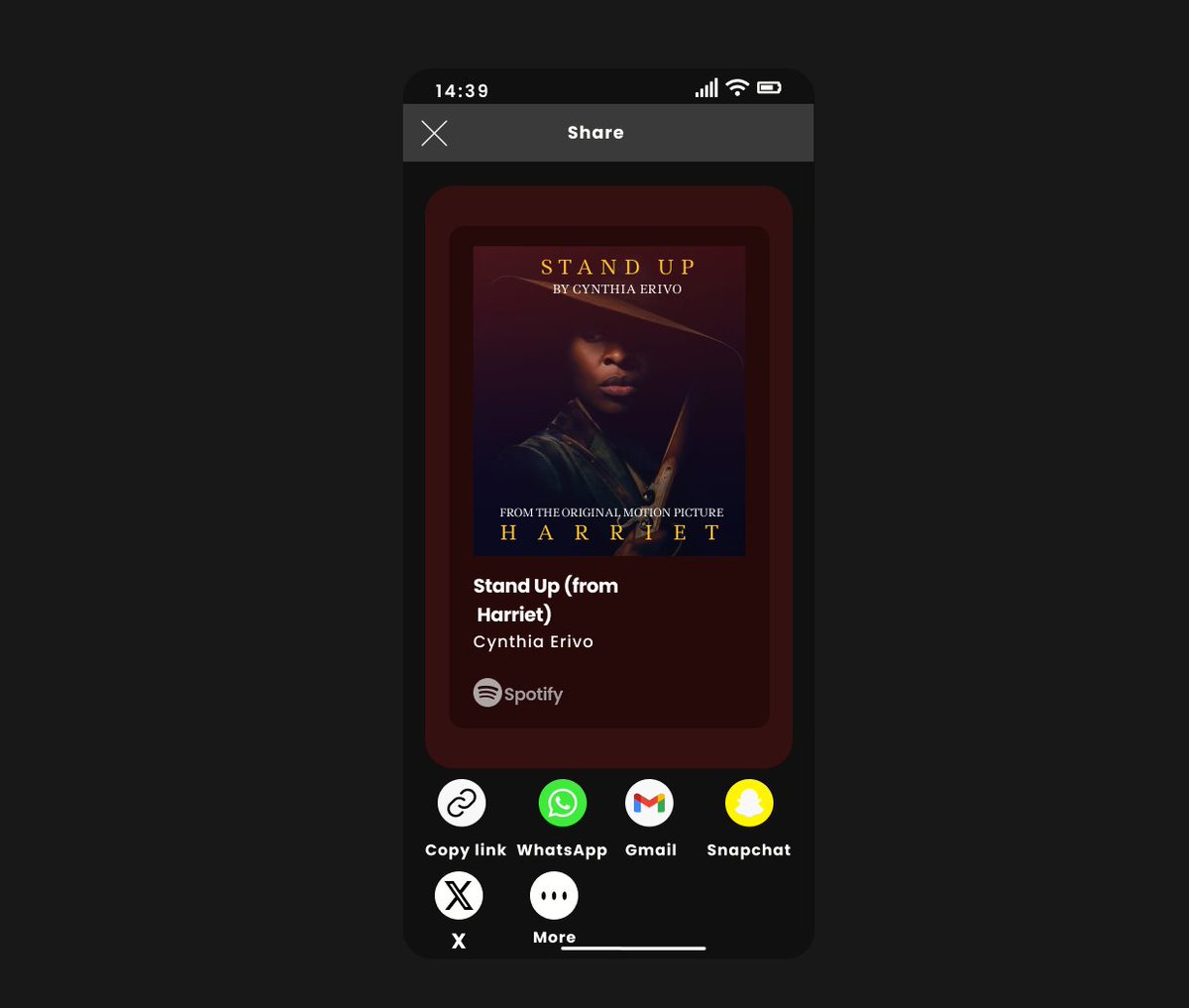 _Amadesigns's tweet image. Daily UI challenge.... Social Share
I designed a Spotify social Share page for one of my favourite songs..
Check previous post for the music player design..
I also made a little interaction video, with the song playing in the background.
#DailyUI #100daysofUIdesign #figma