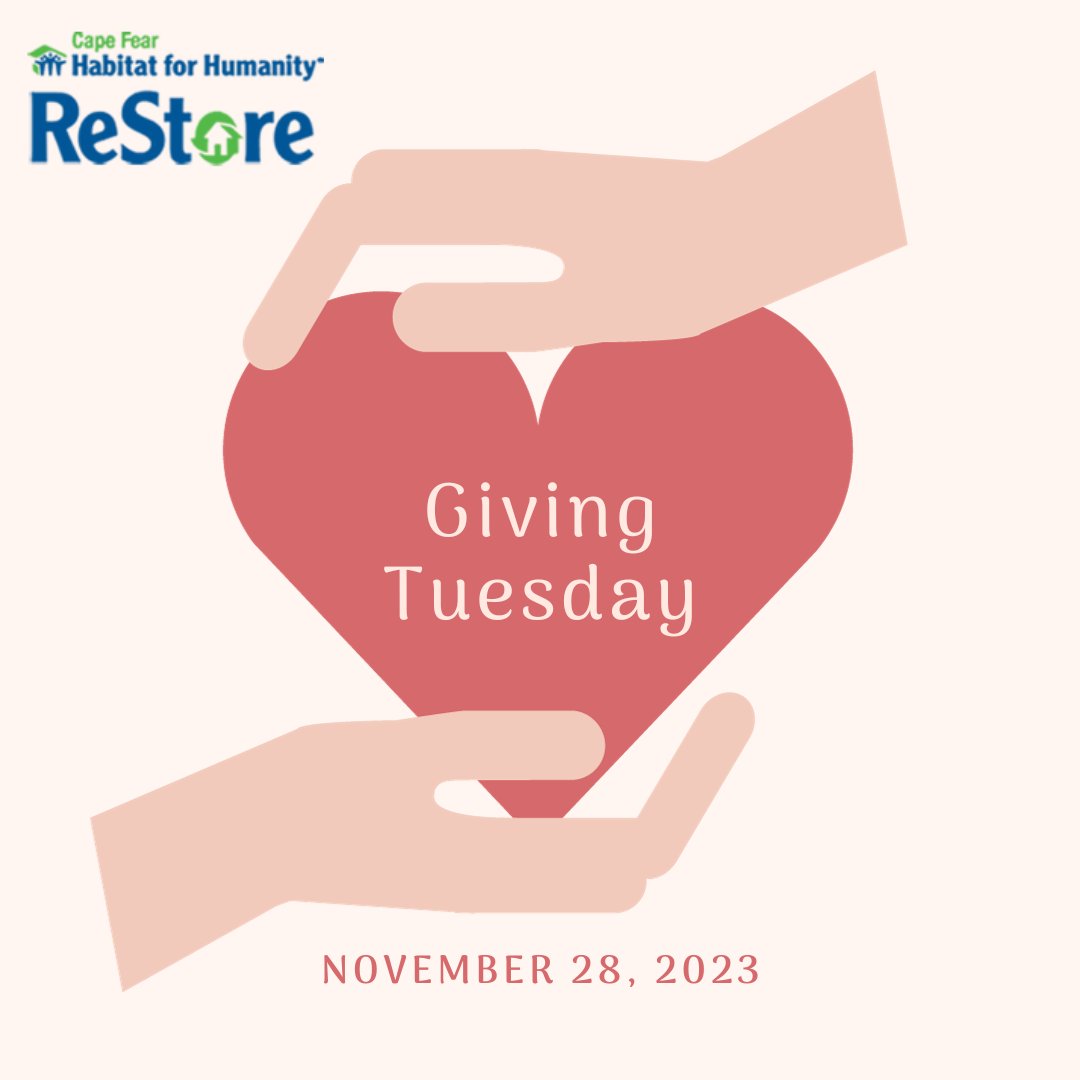 CapeFearReStore's tweet photo. Giving Tuesday is the perfect excuse to donate to a great cause! If you have gently used items that you would like to donate to the ReStore, schedule a pickup with us today: https://t.co/xeNQCzD3sk
#habitatforhumanityrestore #ogden #monkeyjunction #downtownilm #donate #charity https://t.co/Uxj2364UYc