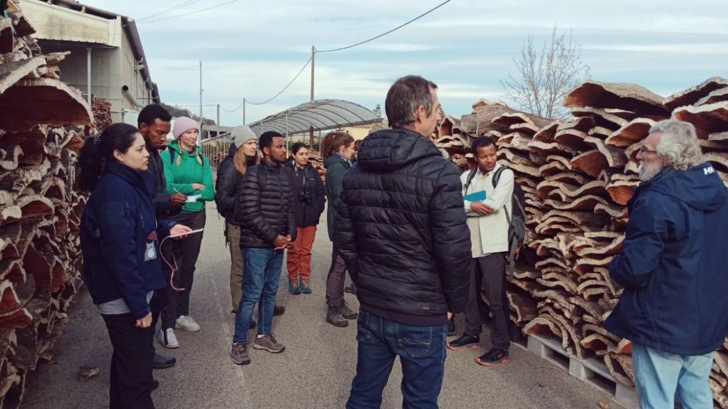 coopforestal's tweet photo. Avui a #QualitySuber hem rebut la visita de 13 alumnes del Màster #MEDFOR, Mediterranean Forestry
Han conegut les instal·lacions i els processos productius, i hem parlat de la gestió forestal del suro i el seu tractament per la indústria, amb @PlanaOleguer https://t.co/nHd2YiBgB7