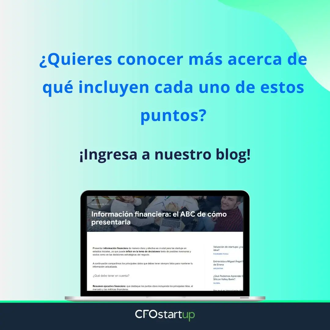 cfostartup_'s tweet image. 👉🏻  #FoundersTools: ¿cómo presentar la información #financiera de mi #Startup? 🧐 Conoce todo lo que necesitas para presentar los #datos de tu #negocio a posibles #inversores o #socios ✨: cfostartup.la/informacion-fi…
