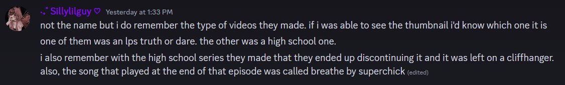 lpseveryhour's tweet photo. HEY GUYS! Do you remember this video/series/channel? Someone in our discord is looking for yt vids by a channel that went by "melodybtv" and seems to have had an LPS truth or dare series + a high school related series. Extra details in screenshots! https://t.co/pEgl556oPV