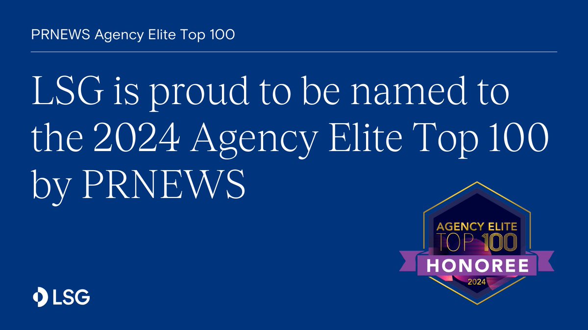 And the award goes to... LSG🏆! We're thrilled to share that we've been named one of @PRNEWS's Elite Top 100 public affairs, marketing, and communications firms of the year. To learn more👉  locuststreet.com/lsg-announces-…