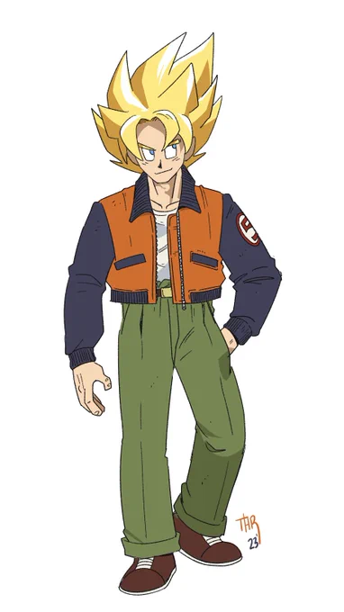 For warmups - I'm going to draw my favorite looks for each DB character until I forget, or lose interest!Going to keep things limited to the main story - otherwise the cover illustrations would sweep.First up-  '59' jacket is a classic.Bonus points for the pun. 