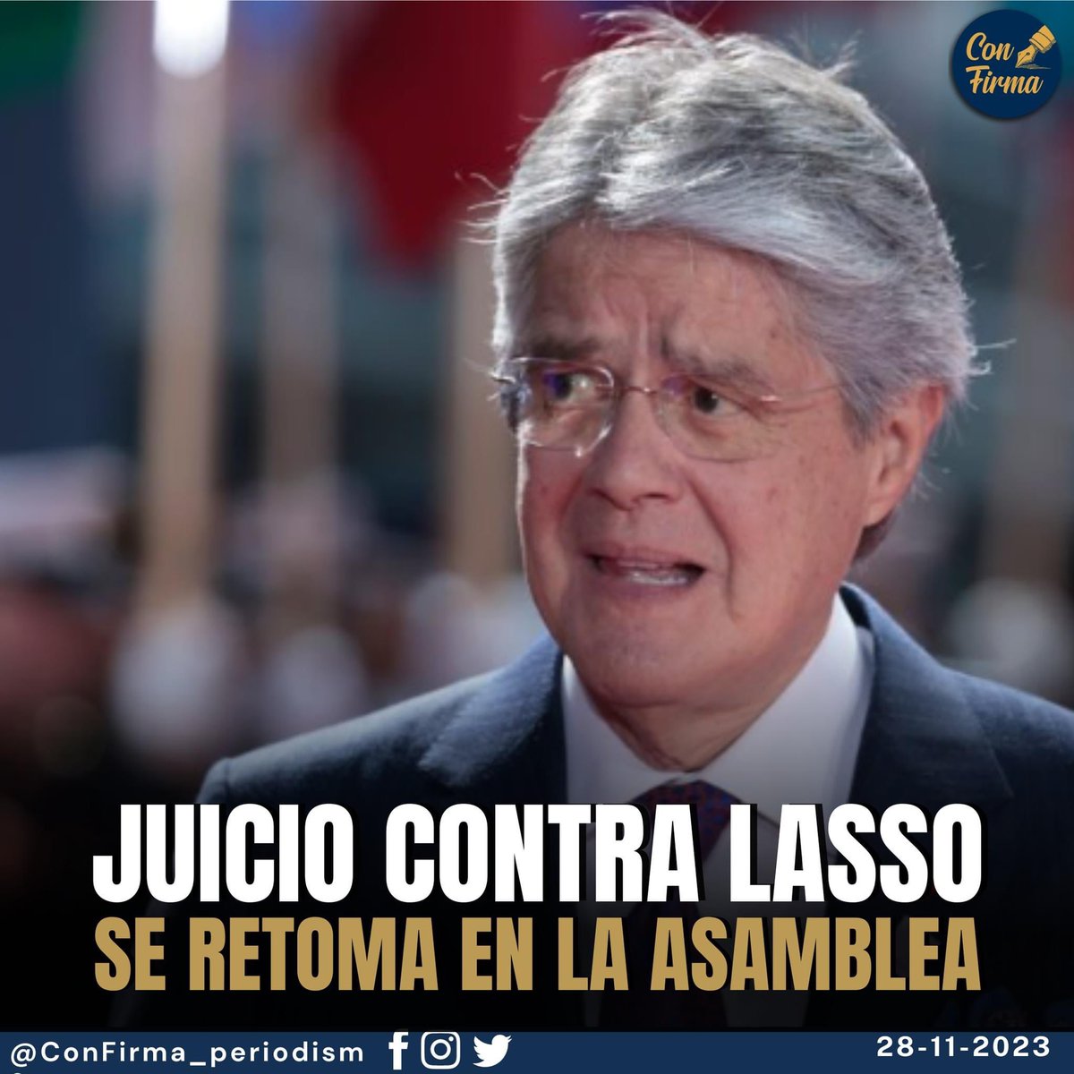 elportalec's tweet image. El #juicio político en contra del expresidente, Guillermo #Lasso, se retomrá este miércoles 29 de noviembre, a las 16:00, en la Asamblea Nacional.
El presidente del Parlamento, Henry #kronfle, del PSC hizo la convocatoria el pasado lunes 27 de noviembre a los 137 #Asambleistas.