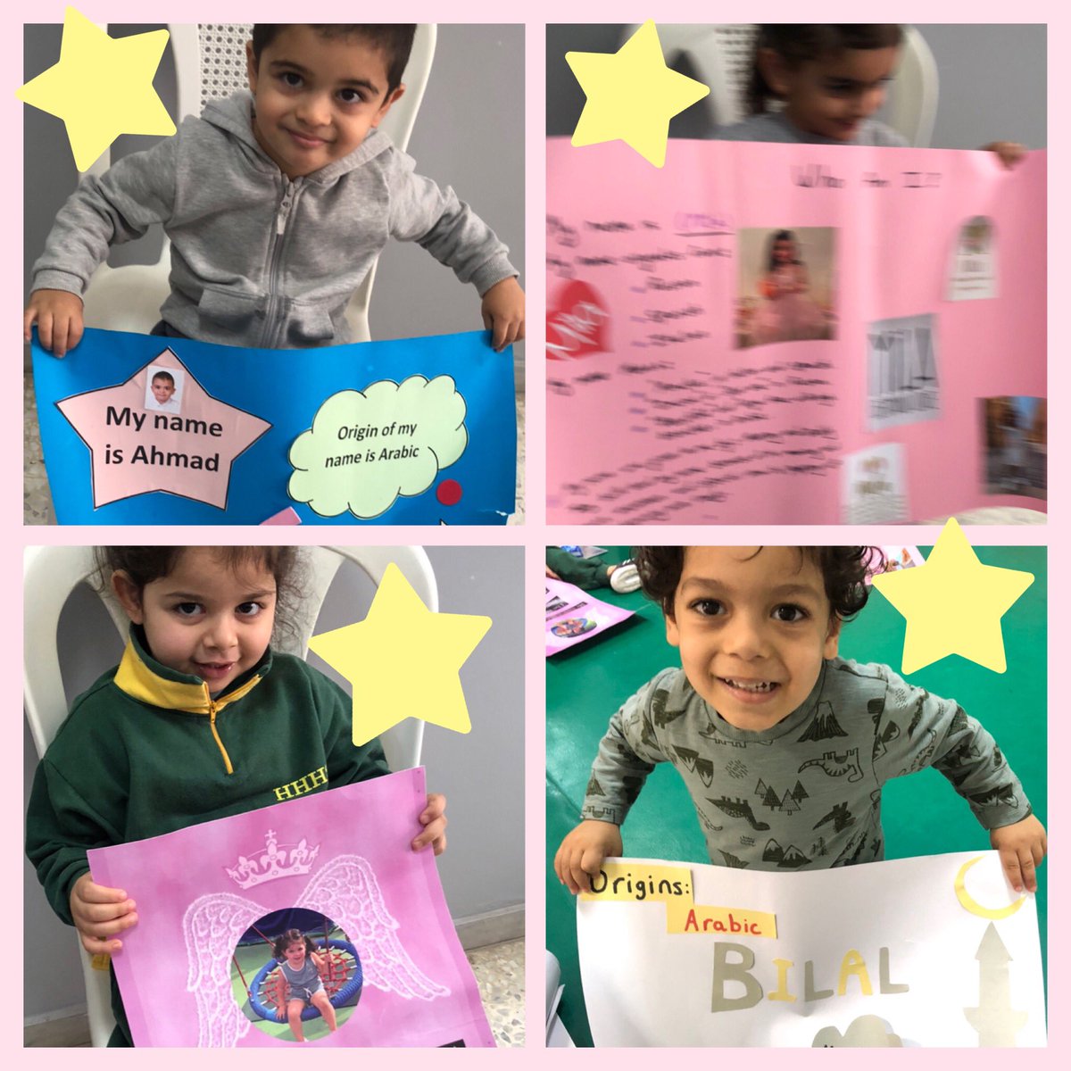 abeerbsat75's tweet photo. Names are who we are, the mark of our identity and each name is special and unique in its own way. KG1A learners prepared posters about their names and presented them to their friends #who we are  #that’s Me @Hhhsinfo @sashgh @tbaassiri @monifa_baba https://t.co/VDc6ipGdS2