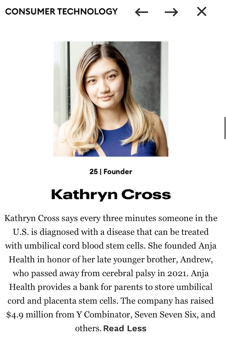 woke up to my best friend @kathrynjc7 in Forbes 30u30 this morning and I'm so proud of her!!!!