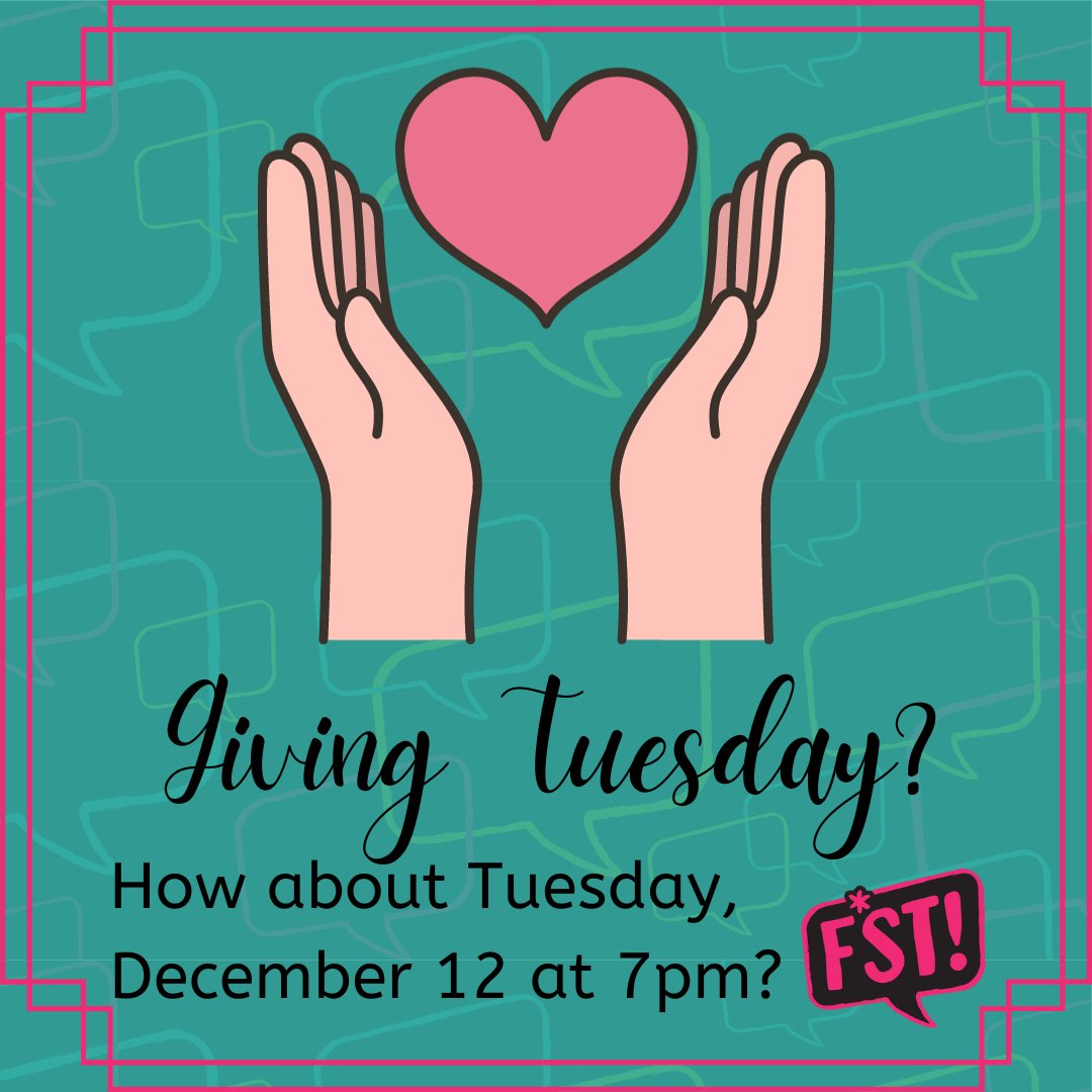 FStoryTellers's tweet photo. If you want to support the mission of F*ST, then don’t panic over #GivingTuesday--come to our December show, “Ho Ho Ho” on Tues, Dec 12 at 7pm at @RockTucson!
Tickets are $10, Ages 21+
@whatsuptucson https://t.co/7j1U8bsWSY