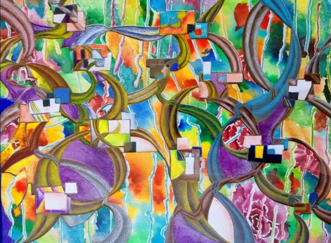 PishroFarnaz's tweet photo. New drop on @KreatePlatform
My unique artwork is available on kreate now
"Rose in course dimensions"
Multimedium (colorspencils, watercolors)
Style : abstract cubisme
1 Edition
295 ADA
https://t.co/OeHPNWjcRz
#huevember #Slowvember #kreate #multimedium #artwork #spring https://t.co/gJDy9JrEPW