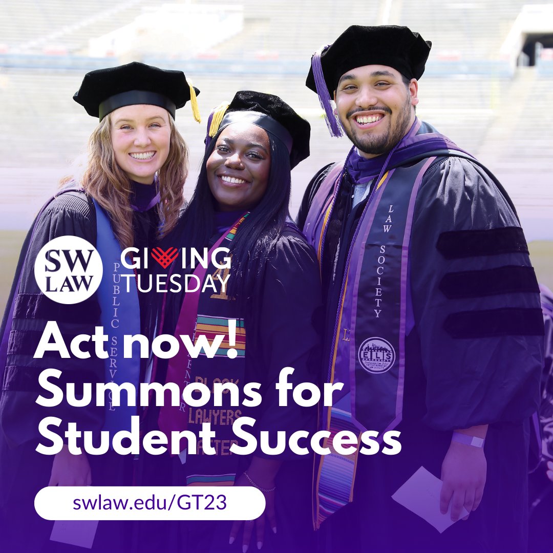 📢 This #GivingTuesday, we're issuing a Summons for Student Success. Together, let’s break down financial barriers and ensure our students have the resources they need to succeed. Your gift can make a lasting impact! Give at bit.ly/47SOhK4 #SummonsForSuccess