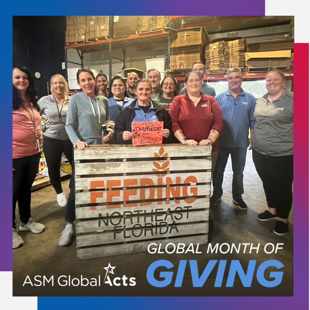 VyStar Ballpark (@vystar_ballpark) on Twitter photo Around the world, team members are celebrating <a href="/ASMGlobalLive/">ASM Global</a> Month of Giving.
Now through Dec.15.
We have partnered with @feedingNEFL by sorting 6,601 pounds of dry food which equals 5,500 meals!
#ASMGlobalActs #ASMGlobalMonthofGiving #TeamEffort
#ImaginetheImpact #ASMGlobal Around the world, team members are celebrating <a href="/ASMGlobalLive/">ASM Global</a> Month of Giving.
Now through Dec.15.
We have partnered with @feedingNEFL by sorting 6,601 pounds of dry food which equals 5,500 meals!
#ASMGlobalActs #ASMGlobalMonthofGiving #TeamEffort
#ImaginetheImpact #ASMGlobal