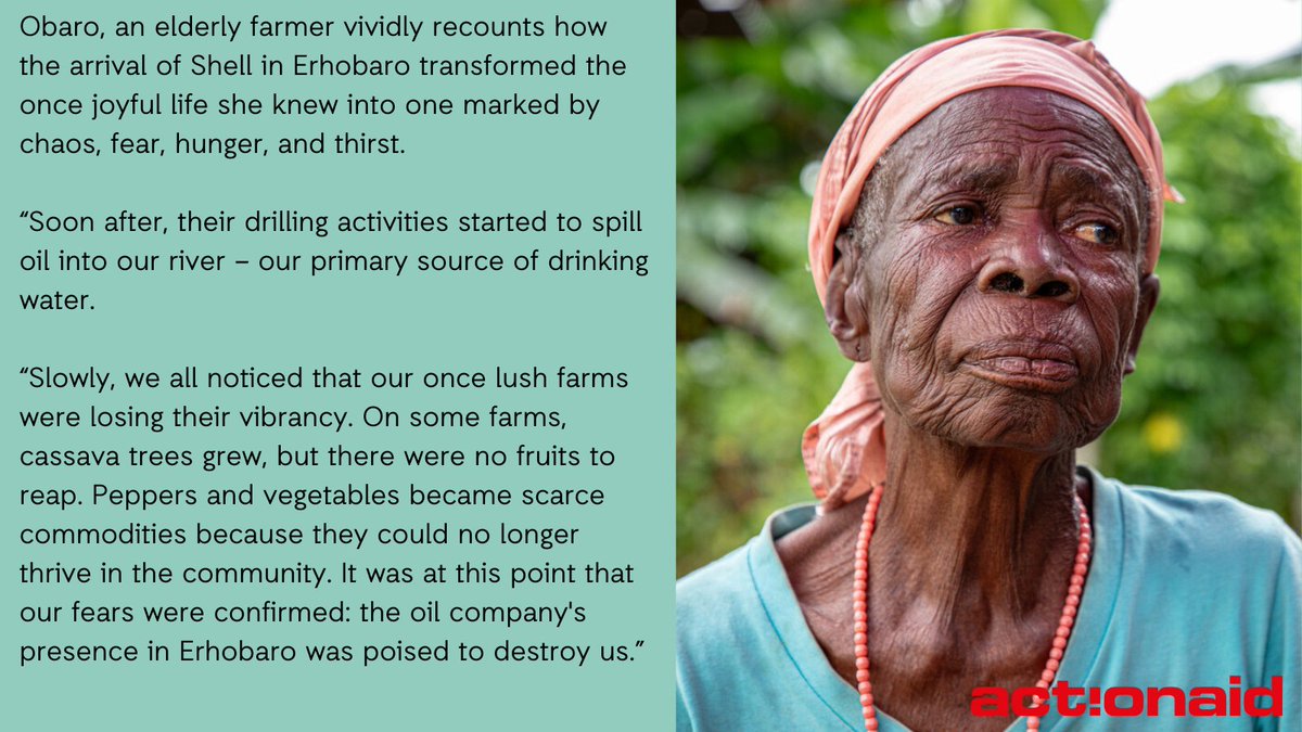 Read more about how banks and investment funds are continuing to fuel the climate crisis and cause devastation in communities like Obaro's. actionaid.ie/climate-crisis…